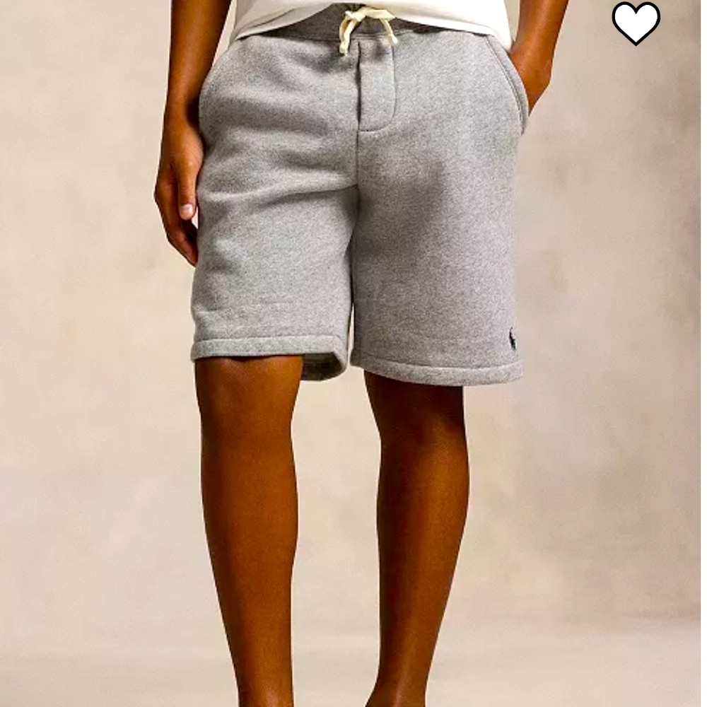 New Polo Ralph Lauren
Big Boys Cotton Fleece Gray Drawstring Short